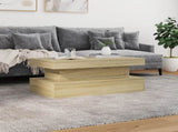 Coffee Table with LED Lights Sonoma Oak 90x50x40 cm 839849