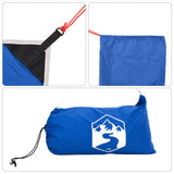 Beach Canopy with Sand Anchors Blue 214x236 cm 4008641