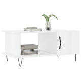 Coffee Table High Gloss White 90x50x40 cm Engineered Wood 829486