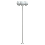 Outdoor Floor Lamps 2 pcs Silver 215 cm Stainless Steel 4006390
