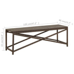 Garden Bench 120 cm Poly Rattan Brown 46212