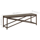 Bench Brown Polyethylene rattan and powder-coated steel 120 cm 46212