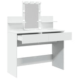Dressing Table with LED White 100x40x130 cm 848199