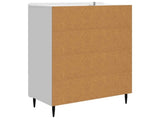 Sideboard High Gloss White 66 x 34.5 x 97 cm Engineered Wood 894439
