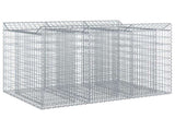 Gabion Raised Bed 2 pcs Silver 3422225