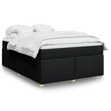 Box Spring Bed with Mattress Black 140x200 cm Fabric 3285382