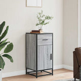 Sideboard Grey Sonoma 35.5x35x76 cm Engineered Wood and Metal 848962
