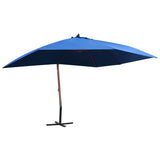 Garden Parasol Blue Polyester, Bamboo, Firwood 400x300 cm 47123
