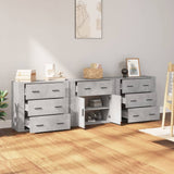 Sideboards 3 pcs Concrete Grey Engineered Wood 3185427