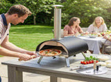 Outdoor Pizza Oven Foldable Legs Pellet Wood Fired Pizza Maker w/ 12" Rotating Stone and Peel T3398P554300
