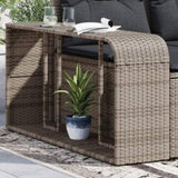 Storage Shelves 2 pcs Grey Poly Rattan 366132