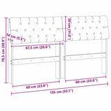 Upholstered Headboard Taupe 135 cm Solid Pine Wood 879182