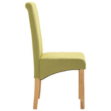 Dining Chairs 4 pcs Green Fabric 249278