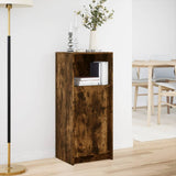 Sideboard with LED Smoked Oak 42.5x34x100 cm Engineered Wood 852156