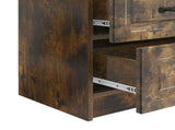 Bedside Cabinet Smoked Oak 43 x 34.5 x 44.5 cm Engineered Wood 895685