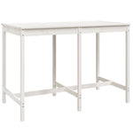 7 Piece Garden Bar Set White Solid Wood Pine 3154756