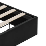 Ottoman Bed Frame Black Queen Size Velvet 3403076