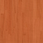ZNTS Bookcase Bed without Mattress Wax Brown 140x190cm Solid Wood Pine 3323190