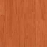 ZNTS Bookcase Bed without Mattress Wax Brown 140x190cm Solid Wood Pine 3323190