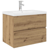 Sink Cabinet with Built-in Basin and Faucet Artisan Oak 3328932