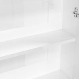 Bathroom Mirror Cabinet 60x15x75 cm MDF Shining White 331525