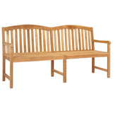 Handcarved Rose Bench Natural 150 x 60 x 90 cm Solid Teak Wood 42030014