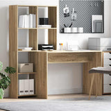 Desk with Shelf Sonoma Oak 138.5 x 55 x 143 cm Engineered Wood 3337251