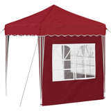 Pop-up Party Tent 195 x 195 x 245 cm Burgundy Oxford Fabric 42019730