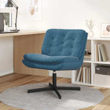 Swivel Relaxing Chair Blue 63 x 75 x 76 cm Velvet 42007359