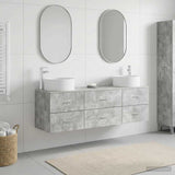 Bathroom Furniture Set 3 pcs Concrete Grey 3405942