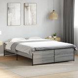 Bed Frame without Mattress Grey Sonoma 120x200 cm 3279895