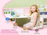 Kids Desk And Chair Set 2 PCs Childrens Table And Chair Set Multi Use Toddler Furniture with T3398P347717