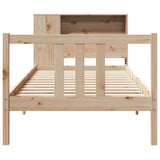 Bookcase Bed without Mattress 75x190cm Solid Wood Pine 3322291