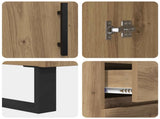 Highboard 2 pcs Artisan Oak 69.5 x 34 x 180 cm Engineered Wood 3415851