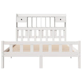 Bookcase Bed without Mattress White 160x200 cm Solid Wood Pine 3322177