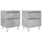 Bedside Cabinets 2 pcs Concrete Grey 40x35x50 cm Engineered Wood 830677