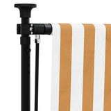 Outdoor Roller Blind Orange and White 200x270 cm Fabric&Steel 368771