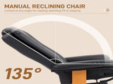 Faux Leather Recliner Chair - Black T3398P343490