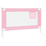 Toddler Safety Bed Rail Pink 120x25 cm Fabric 10200