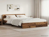Bed Frame with Headboard Old Wood 140 x 190 cm Engineered wood 3445780