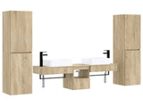 Bathroom Furniture Set 5 pcs Sonoma Oak 33 x 34.5 x 160 cm 3406015