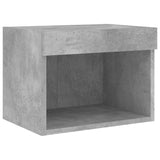5 Piece TV Wall Units with LED Concrete Grey Engineered Wood 3216685