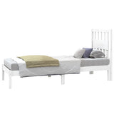 Bed Frame without Mattress White Solid Wood Small Single 3103894