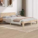 Bed Frame without Mattress Solid Wood Pine 140x190cm 810475