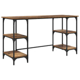 Desk with Shelf Old Wood 140 x 50 x 75 cm Engineered Wood 886268