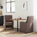 Dining Chairs with Wheels 2 pcs Brown 58 x 65 x 98 cm 42017885