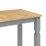 ZNTS Dining Table Corona Grey 112x60x75 cm Solid Wood Pine 4005715