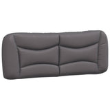 Bed Frame with LED without Mattress "Hvar" Grey 140x190 cm 3213930