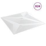 Wall Panels 24 pcs White 50x50 cm XPS 6 m Star 356932
