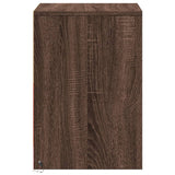 Bedside Cabinet with LED Lights Brown Oak Engineered Wood 852045